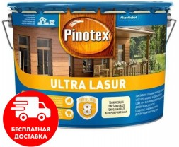 Pinotex Ultra Lasur високостійке просочення для захисту деревини 10л