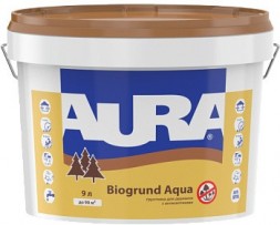 AURA Biogrund Aqua акрилова ґрунтовка для деревини з антисептиками 9л
