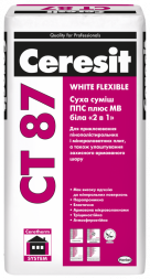 Ceresit CT 87 White Flexible суміш для приклеювання теплоізоляційних плит «2 в 1» 25кг