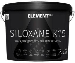 ELEMENT PRO Siloxane К15 декоративна акрилова штукатурка 25 кг