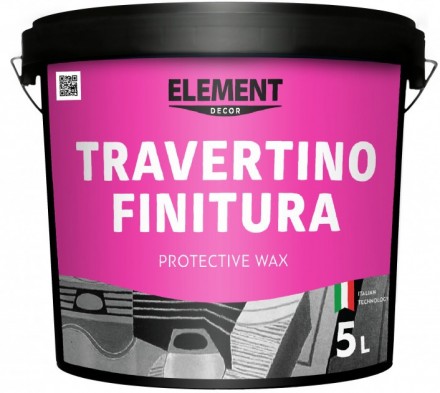 Element Decor Travertino Finitura захисний віск для декоративних штукатурок 5л