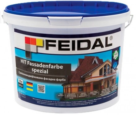 FEIDAL HIT-Fassadenfarbе speziell водно-дисперсійна універсальна фарба 10л