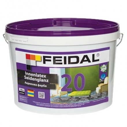 Feidal Innenlatex Seidenglanz 20 акрилова фарба для фасадів та інтер&amp;#39;єрів 10л