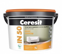 Ceresit IN 50 Basic База А интерьерная акриловая матовая краска 10л