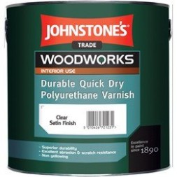 Johnstones Quick Dry Polyurethane Varnish Clear Satin лак для стен 2,5л