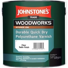 Johnstones Quick Dry Polyurethane Varnish Clear Satin лак для стін 2,5л
