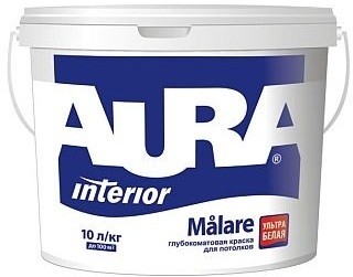 Aura Malare ультрабіла фарба для стель та стін 10л