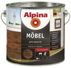 Alpina Mobel лак для мебели (глянец) 2,5л